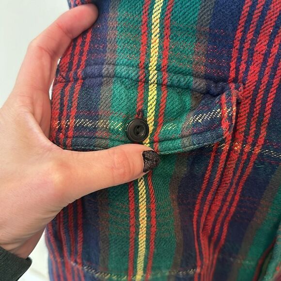 Vintage? Polo Ralph Lauren Plaid Thick Button Down Shirt “Shacket” like - Picture 4 of 7